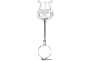 COHEALI 1 Pcs Clarinet Lyre with Music Stand - Durable & Lightweight Sheet Music Holder for Marching Band, Portable Silver Clarinet Score Clip, Easy-to-Use Design