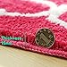 HEBE Microfiber Bathroom Rugs Mats Geometric, Non Slip Absorbent Bath Rugs Floor Mat Machine Washable, 20