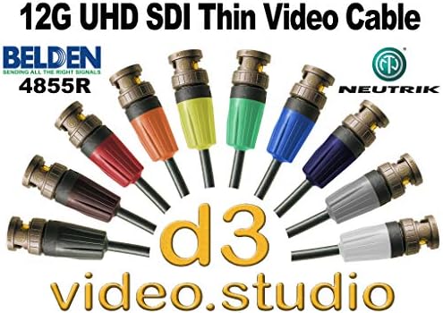 0.3m Blue cap 12G Ultra HD 8K 4K HD SDI Digital Video Belden 4855R Neutrik UHD BNC Cable