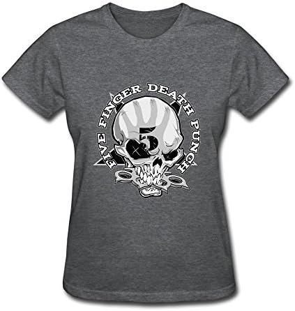 HOOYOUNG Five Finger Death Punch Women's T-shirts XL DeepHeather
