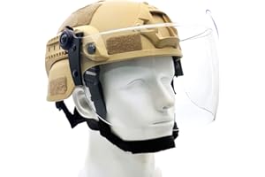 V3COOGOGEAR Tactical ACH Airsoft Helmet with Full Face Clear Visor Protective Guard MICH 2000 Mode for Paintball Outdoor CS Wargame