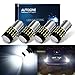 AUTOGINE 4 X 1000 Lumens Super Bright 9-30V 1156 1003 1141 7506 BA15S LED Bulbs 3014 54-EX Chipsets with Projector for Back Up Reverse Lights DRL Tail Brake Lights, Xenon White