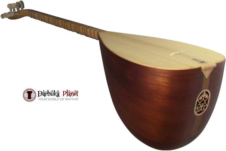 Amazing New!! Turkish Saz Baglama Staved-Body Mulberry Matte Long Neck + Soft Case