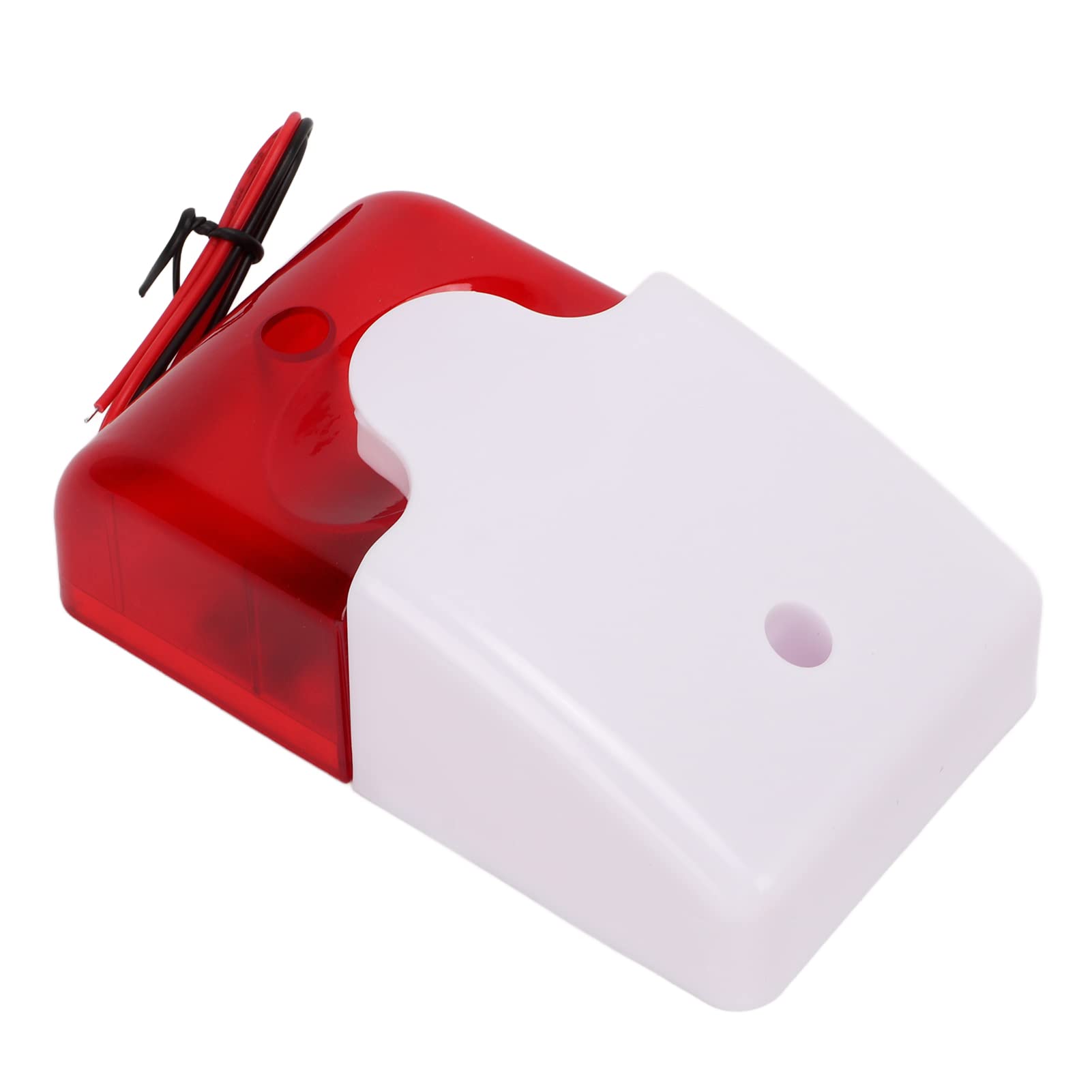 Red Strobe Light Sound and Light Alarm Impact Resistant Security Warning Device Flashing Siren for Construction Site Intersection School Hospital(12V)