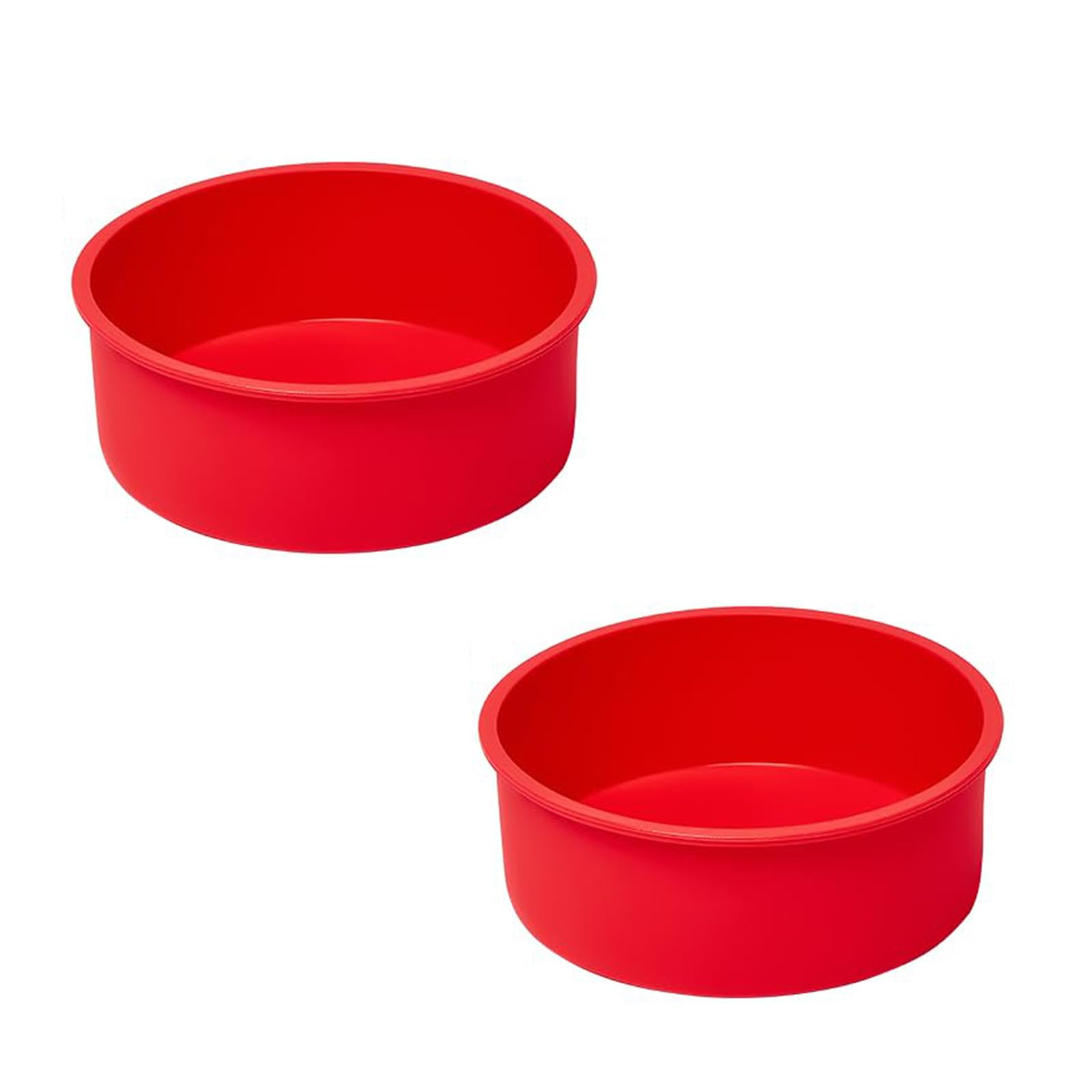 chongning 2 PCS Silicone Cake Moulds, Cake Tins, Round Cake Baking Pan, Nonstick Silicone Baking Moulds for Cake, Baking Tray for Muffins Puddings Bread (6 inch)