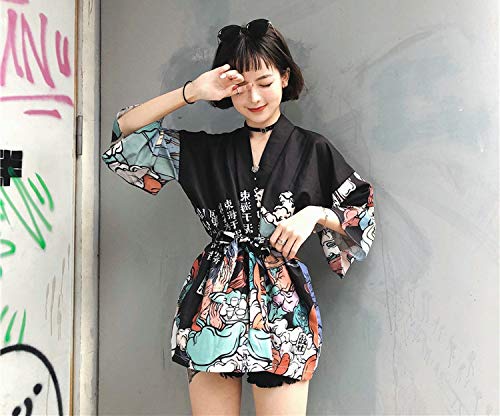 Japanese Kimono Traditional Yukata Women Kimono Cosplay Japanese Traditional Japanese Kimonos V730,2,One Size - Thumbnail 6