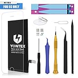 YONTEX Battery Model iP6S - Brand New 0 Cycle - with Replacement Repair Tool Kits , Adhesive Strip , Instruction and Screen Protector [24-Month Warranty]