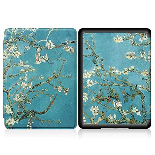 Capa Para Kindle 11ª Geração 2024 e 2022 (C2V2L3 e RS23CV) - Rígida - Sistema de Hibernação - Fechamento Magnético (Apricot Flower)