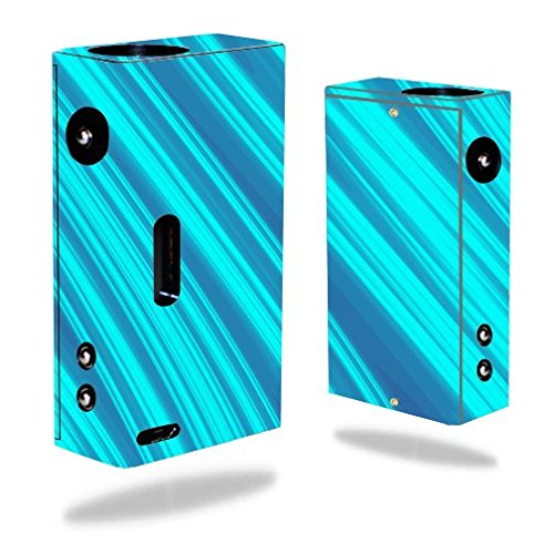 Hana Modz V3 DNA 30 Mini Vape E-Cig Mod Box Vinyl DECAL STICKER Skin Wrap / Blue Teal Line Artwork