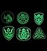 Nornou Double Gun Men Pattern Luminous Patch PVC Rubber Morale Patch Uniform Emblem for Backpack Tactical Military Morale Patch with Velcro