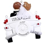 Personalized Just Married Wedding Car Christmas