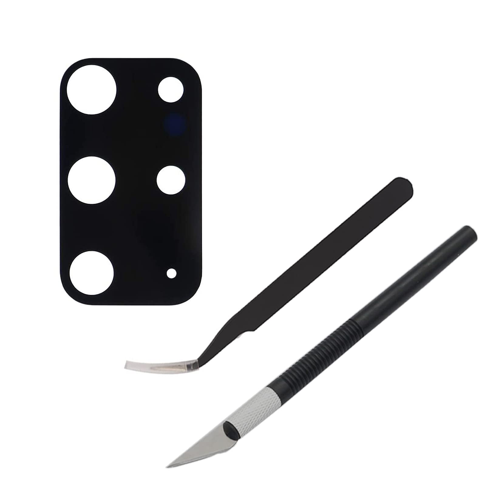 Cemobile Rear Back Camera Lens Glass Replacement for Samsung Galaxy S20 Plus G985 / S20 Plus 5G G986 6.7 Inch (All Carriers) with Pre-Installed Adhesive, Tweezers, Precision Knife Repair Tool Kit