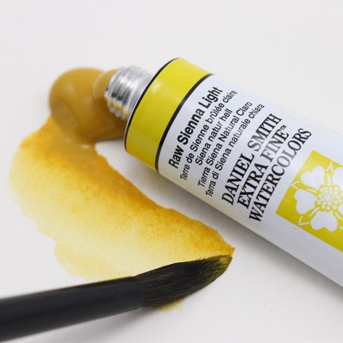 DANIEL SMITH Extra Fine Watercolor 15ml Tube, Raw Sienna Light, 0.5 Fl