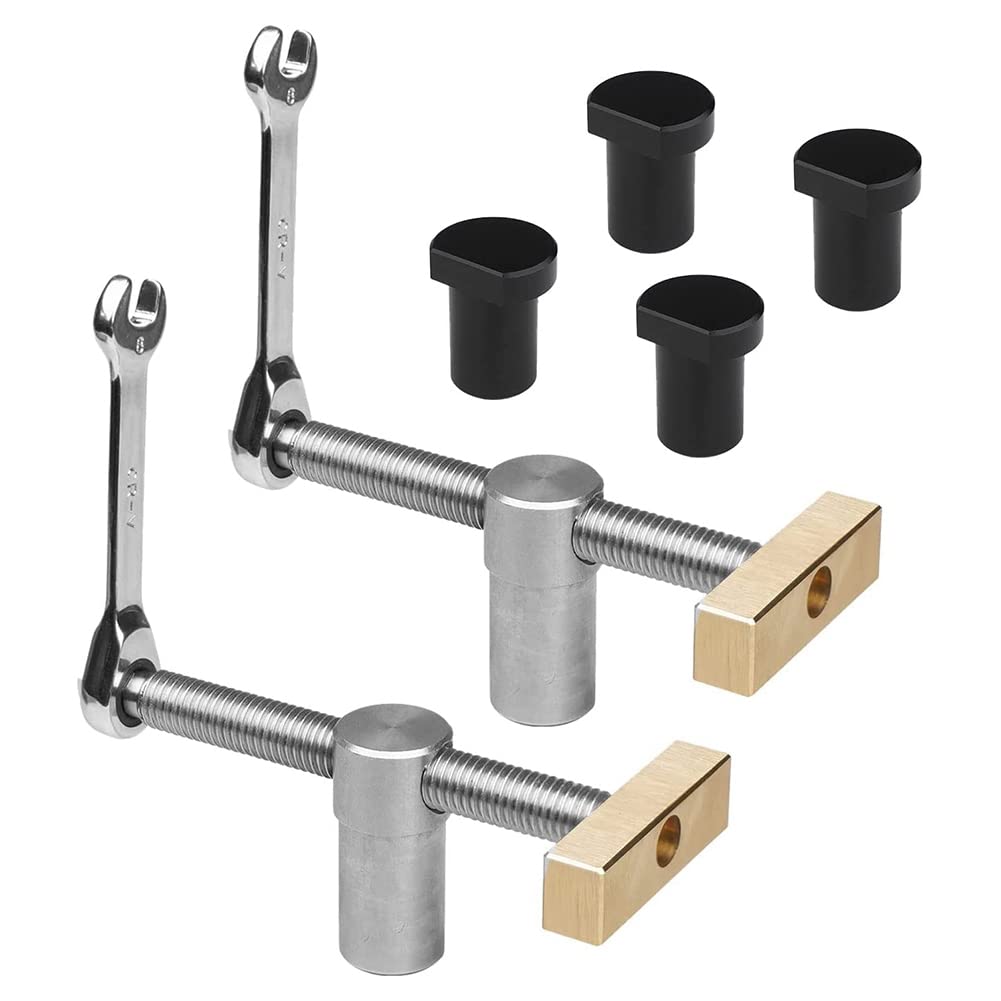 Hausdec Woodworking Bench Dog with Bench Dog Stop Sets, Clip Clamp Fixture Vise Joinery Carpenter Tools(20Mm) B