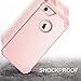LONTECT Hybrid Heavy Duty Shockproof Full-Body Protective Case with Dual Layer Hard PC+ Soft Silicone Impact Protection for Apple iPhone 7, New Rose Gold