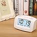 DreamSky Dual Alarm Clock with Smart Adjustable Nightlight, Snooze, Large LCD Display, Portable Battery Operated, Ascending Alarms Sound, Simple Operate Clocks for Bedroom and Kids
