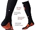 MudGear Compression Socks - Graduated Compression Socks for Women & Men for Sport, Running, Flight, Pregnancy, Circulation and Recovery - Black/Green Large Long Compression Socks with 15-20 mmhg