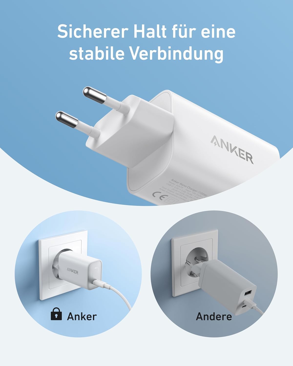 Anker Nano 100W Ladegerät, 100W MacBook Ladegerät, Netzteil für MacBook, iPad, iPhone 17/16, Galaxy, und alle USB-C Geräte, 1,8m USB-C Kabel inklusive (Weiß) 4