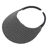The No Headache Midsize Womens Sun Visor Hat (Black Dot)