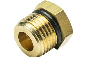 GlowShift 1/8 NPT Female to M16 P-1.5 Male Gauge Sensor Sender Thread Adapter Reducer