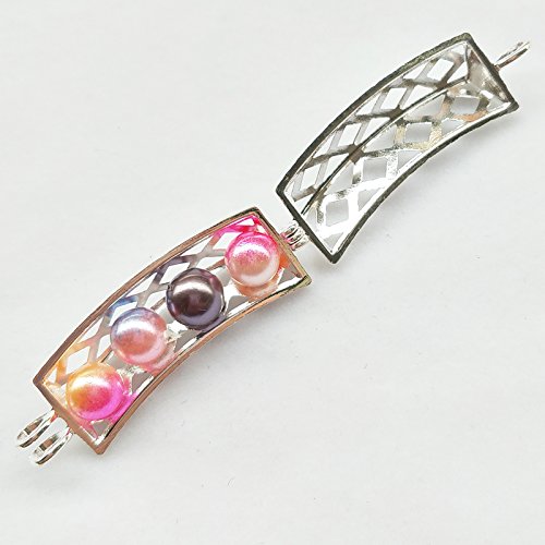 Dandan DIY 5pcs Assorted Styles Perfume Essential Oil Aromatherapy Diffuser Locket Charms Pendant Craft Ball Bead Pearl Alloy Cage - Thumbnail 4