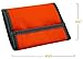 Men's Wallet. Bifold w/Inside Hook & Loop Pocket. Bright Orange w/Gray Trim.