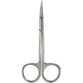 JMU Micro Dissecting Scissors 4.5" Curved Stainless Steel 1 Pc/Pack | Autoclavable, Medical Dental Tool for Doctors, Nurses, Students &amp; Training