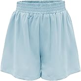 Yesfashion Girls Athletic Shorts High Waist Running Shorts Kids Casual Shorts with Pockets