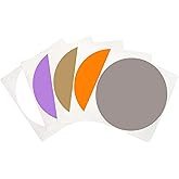 BriCabel 4 Inch Colored Moving Large Round Labels - 100Pcs (5 Colors) Circle Dots Stickers, Writable Organizational Storage Markers for Nursery School, Office, Garage & Yard Sale