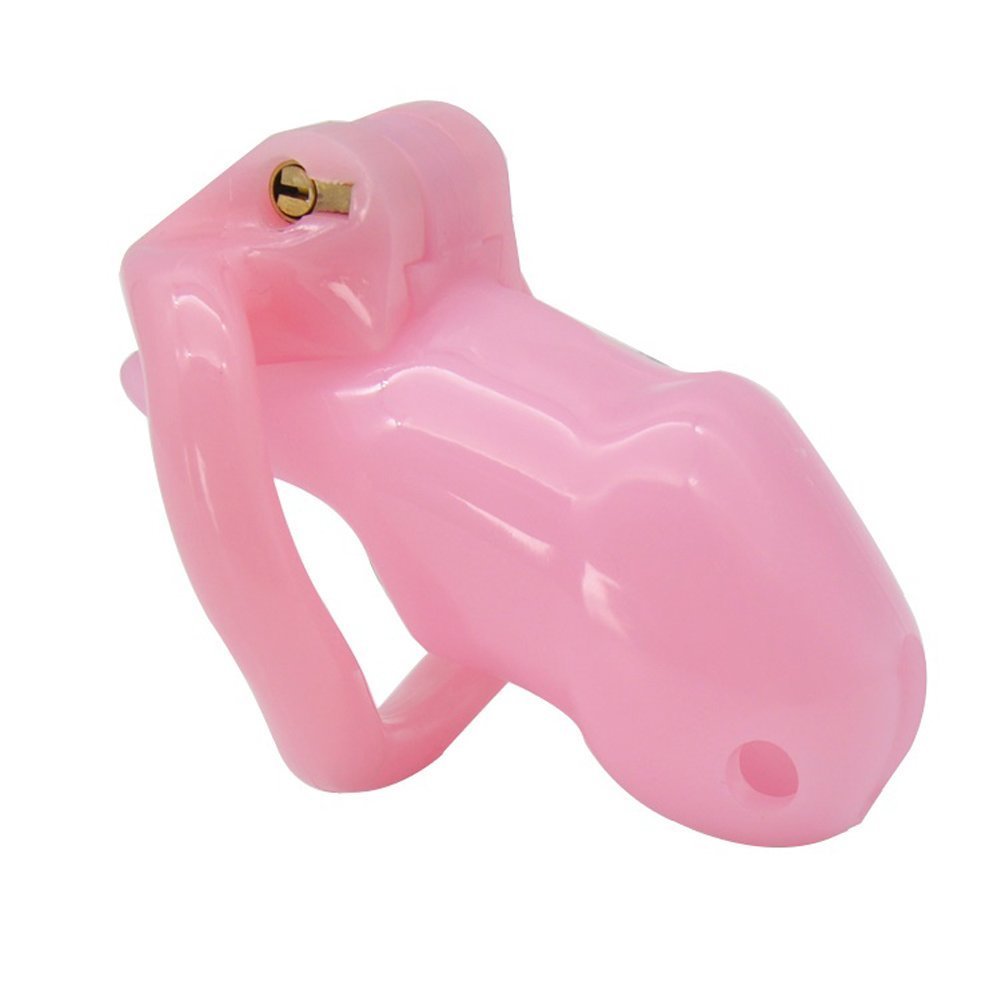 The Bondage Locker Resin Cage Belt Chastity Device, Pink