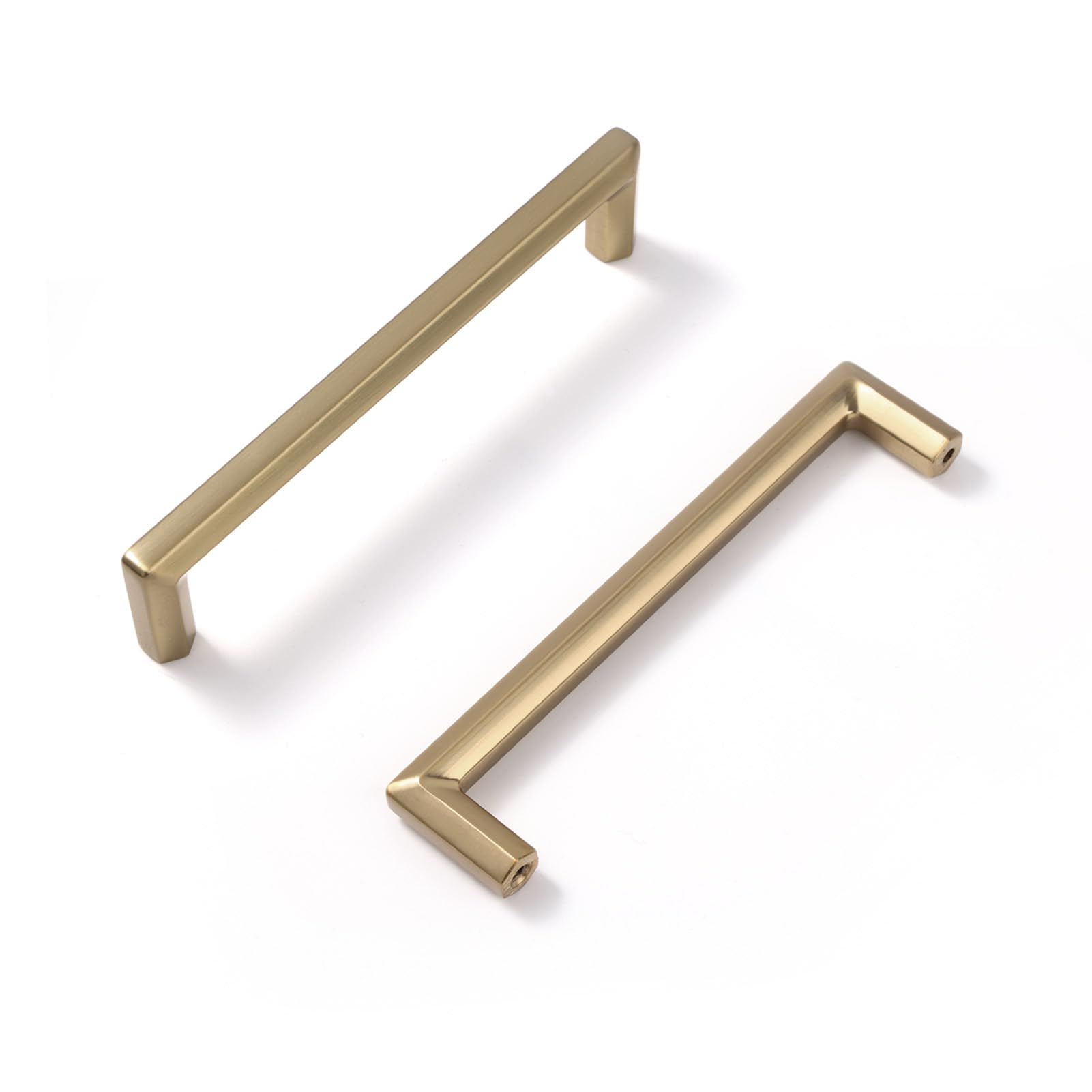 Photo 1 of Vicycmc Champagne Bronze Zinc Alloy Solid Cabinet Pulls 3-3/4 Inch(96mm) Hole Center,Dresser Cabinet Handles Luxury Cabinet Pull Hardware for Bedroom, Kitchen 6 Pack 2401
