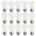 S14 Bulbs,2W LED Bulbs, Vintage Edison Led Light Bulbs,2700K (Warm White), 200 lumens, E26 Medium Base Lamp, Great For String Lights, Commercial Lighting, Patio, Wedding,Party, NOT-Dimmable,15 Pack