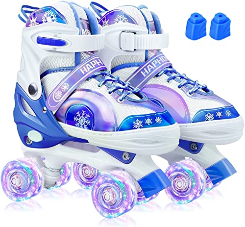Patins HAPHOM Para Meninas Com Rodas Iluminadas | 4 Tamanhos Ajustáveis - Presente Infantil