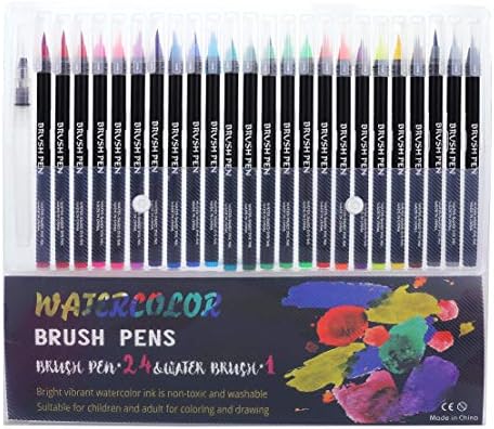 Riancy 水彩毛筆 カラー筆ペン 水性筆ペン 水彩ペン 絵描き 塗り絵 アートマーカー 美術
