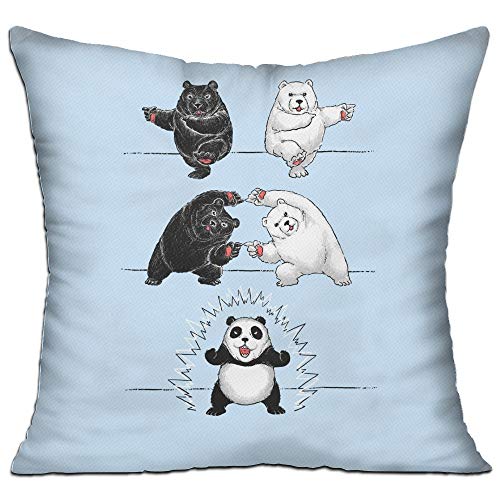 Shing Animal Bear Bears Dragon Ball Dragon Ball Z Humor Panda Double Side Print Sofa Decor White One Size Throw Pillow Square 18" X 18"inch