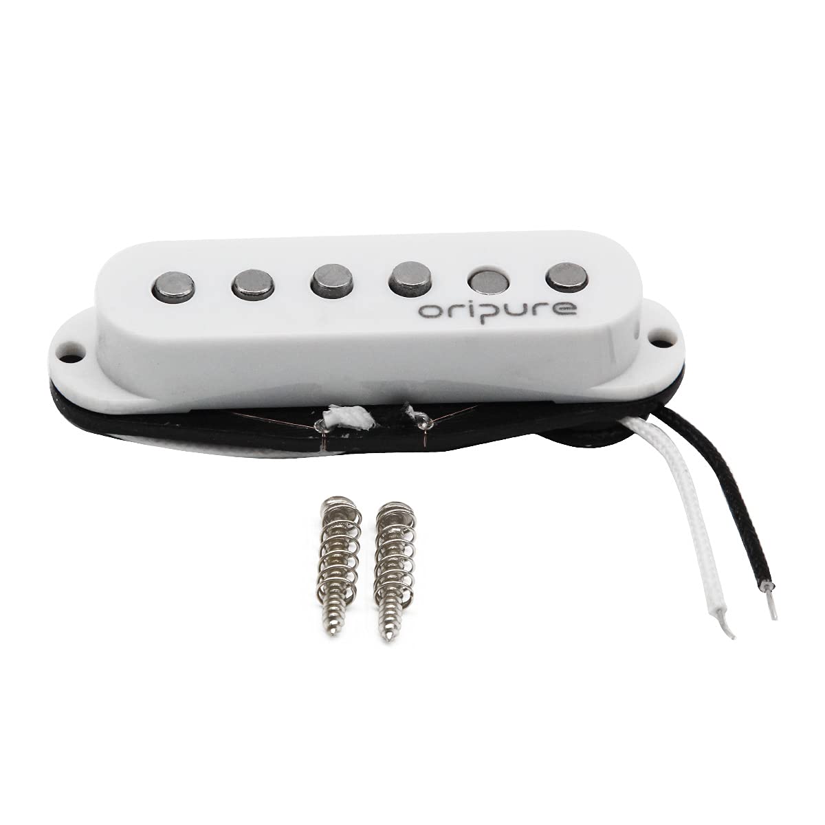 OriPure Vintage Alnico 5 Staggered Single Coil Pickups Guitar Neck Pickup White Cover