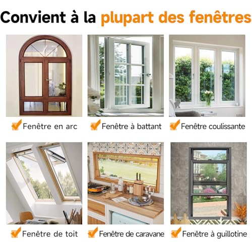 OWYR Fibreglass Magnetic Window Mosquito Net 150 x 180 cm, Customisable with Removable Frame: Easy Installation, Universal for All Windows