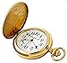Dueber Watch Co Gold Plated Locomotive Railroad Pocket Watch with Swiss Movement