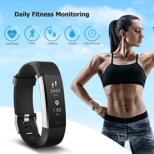 Letsfit Fitness Tracker HR, Activity Tracker Watch with Heart Rate Monitor, Pedometer, Sleep Monitor, 14 Sports Modes, Step Counter, Calorie Counter, IP67 Waterproof Fitness Watch for Kids Women Men - Thumbnail 3