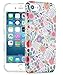 iPhone 7 Case for Girls, Dimaka Retro Stylish [Floral Pattern] [High Impact] Shock Proof Hybrid TPU Bumper Cushion and Hard Glitter PC for iPhone 7 and iPhone 8 (Bush Flower)