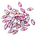 500Pcs in Bulk 7X15mm Crystal AB Acrylic Flatback Rhinestones Eye Shaped Diamond Beads for DIY Crafts Handicrafts Clothes Bag Shoes Wholesale, Rose AB