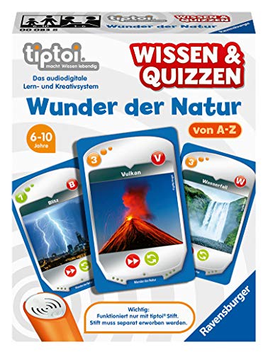 Ravensburger 00083 tiptoi Spiel 00083 - Wissen und Quizzen: Wunder der Natur - Quizspiel für Kinder ab 6 Jahren
