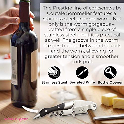 Prestige Waiters Wine Bottle Opener By Coutale Sommelier Blackwood