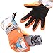 Ski Gloves, Yidomto Waterproof Warmest Winter Snow Gloves for Mens, Womens, Boys, Girls, Kids (Orange-M)