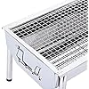 ISUMER-Charcoal-Grill-Barbecue-Portable-BBQ-Stainless-Steel-Folding-BBQ-Kabab-Grill-Camping-Grill-Tabletop-Grill-Hibachi-Grill-for-Shish-Kabob-Portable-Camping-Cooking-Small-Grill