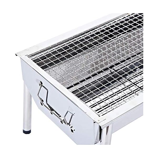 ISUMER-Charcoal-Grill-Barbecue-Portable-BBQ-Stainless-Steel-Folding-BBQ-Kabab-Grill-Camping-Grill-Tabletop-Grill-Hibachi-Grill-for-Shish-Kabob-Portable-Camping-Cooking-Small-Grill