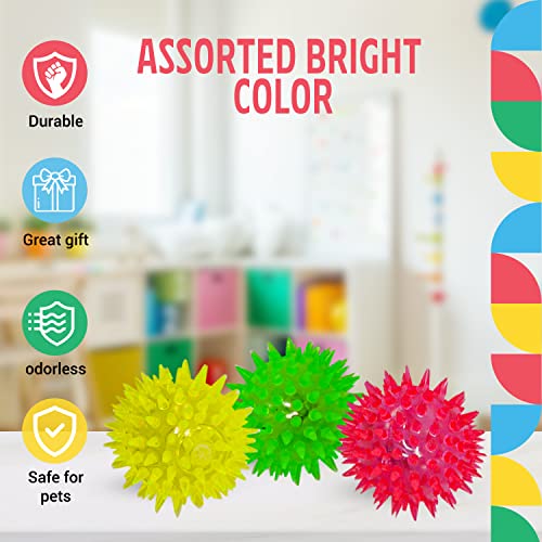 Dazzling Toys LED Light Up Dog Balls Interactive Dog Toys Glow in the