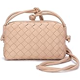 FAIRY KAARI Woven Crossbody Bags For Women Fashion LeatherSmall Handmade Purse Clutch Shoulderbag Handbag