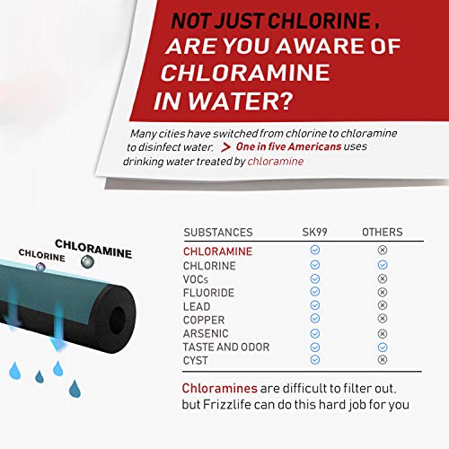 Frizzlife Under Sink Water Filter System SK99, 3Stage 0.5 Micron High