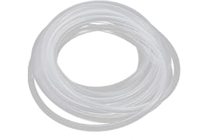 Yesallwas Silicone Tube 5/32" (4mm) ID x 1/4" (6mm) OD 3m/9.8ft Airline Tubing Flexible Silicone Rubber Tubing Water Air Hose